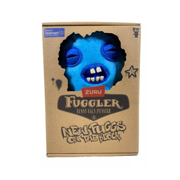 Fuggler Funny Ugly Monster New Fuggs on the Block Cod Father 9" Plush Blue - Picture 1 of 7